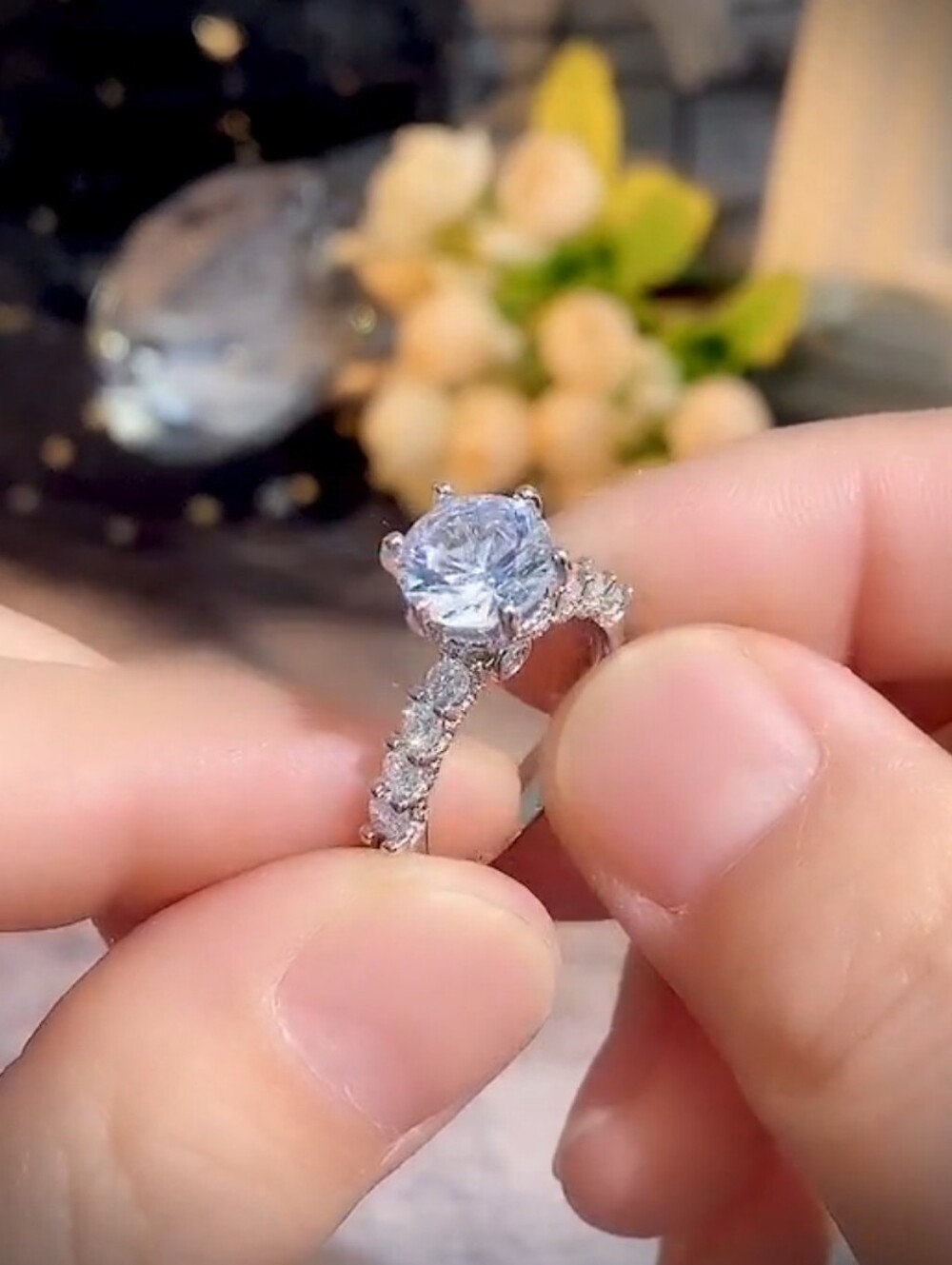 New 1.5 Diamond 6 Prong Engagement Ring - Picture 4 of 5
